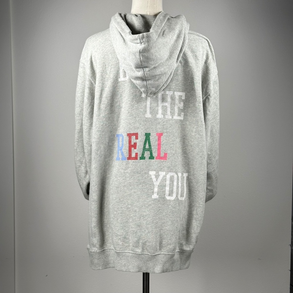 Aerie The Sweat Everyday Cozy Hoodie Oversized Women Size M Grey Cotton Normcore